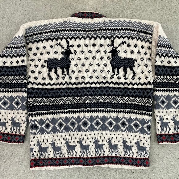 Putymayo New York Wool Cardigan Sweater - Fair Isle design - Wm sz Medium - Picture 2 of 5